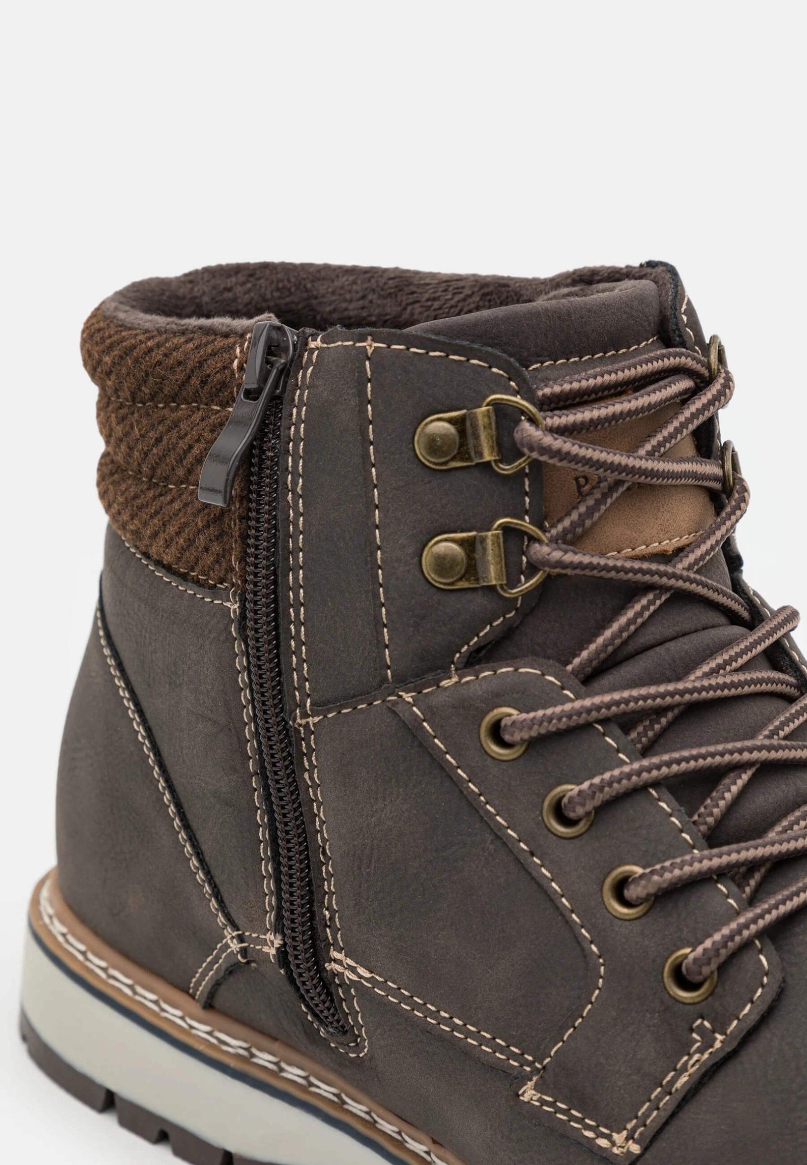 Lace-up Ankle Brown Boots - Image 4